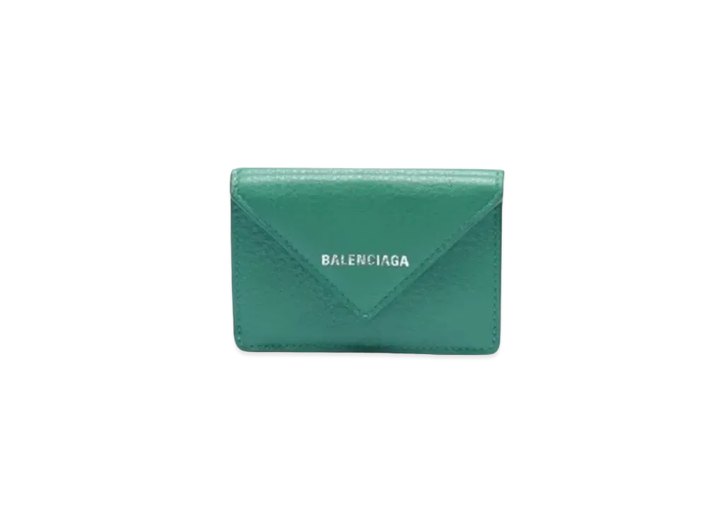 BALENCIAGA Papier Mini Wallet "Green"