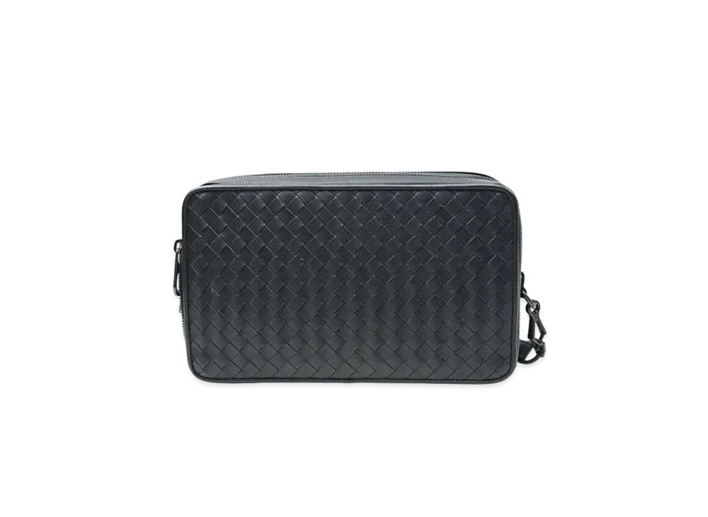 Bottega Veneta Lambskin Clutch Bag "Dark Grey"