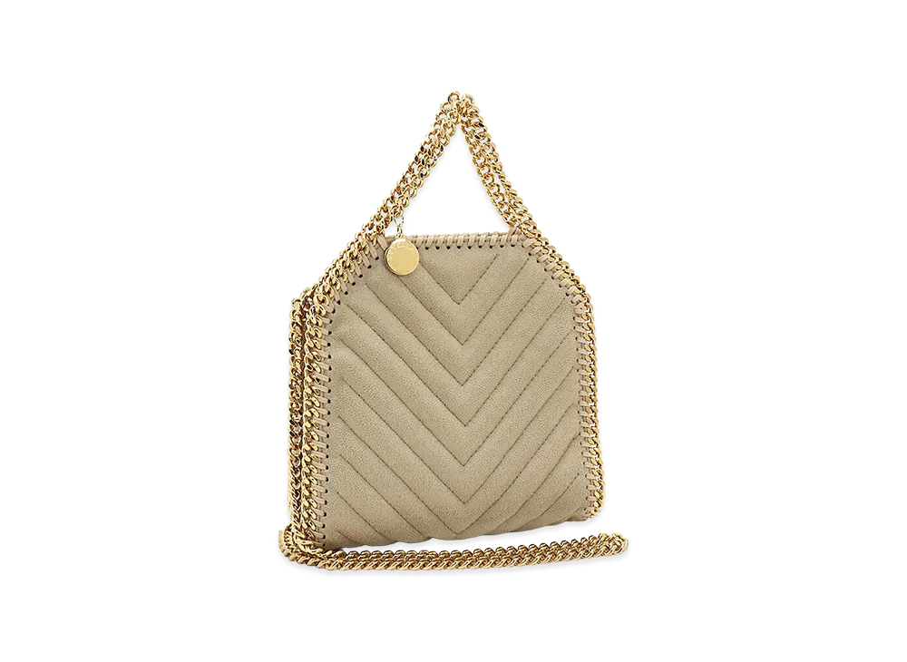 STELLA McCARTNEY Women's Falabella Tiny Tote Bag (with shoulder strap) "Buttercream"