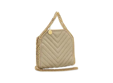 STELLA McCARTNEY Women's Falabella Tiny Tote Bag (with shoulder strap) "Buttercream"