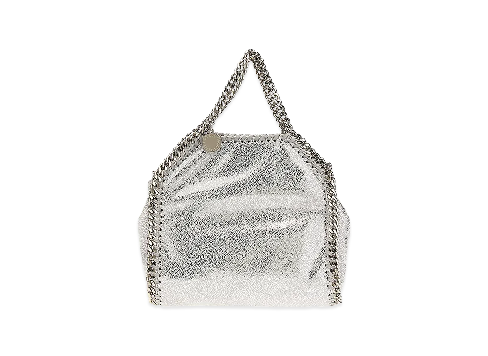 STELLA McCARTNEY Women's Tiny Falabella Tote Bag "Silver"
