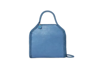 STELLA McCARTNEY Falabella Tiny Enamel Tote Bag "Sky Blue"