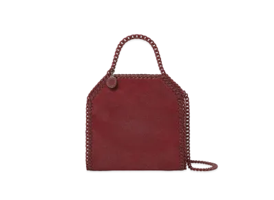 STELLA McCARTNEY Falabella Tiny Enamel Tote Bag "Ruby Red"