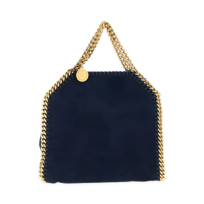 STELLA McCARTNEY Women's Falabella Mini Suede Bag "Navy"