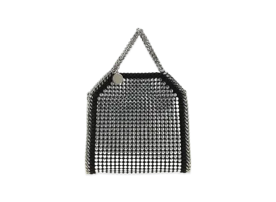 STELLA McCARTNEY Women's Embellished Shaggy Deer Micro Falabella Handbag "Black"