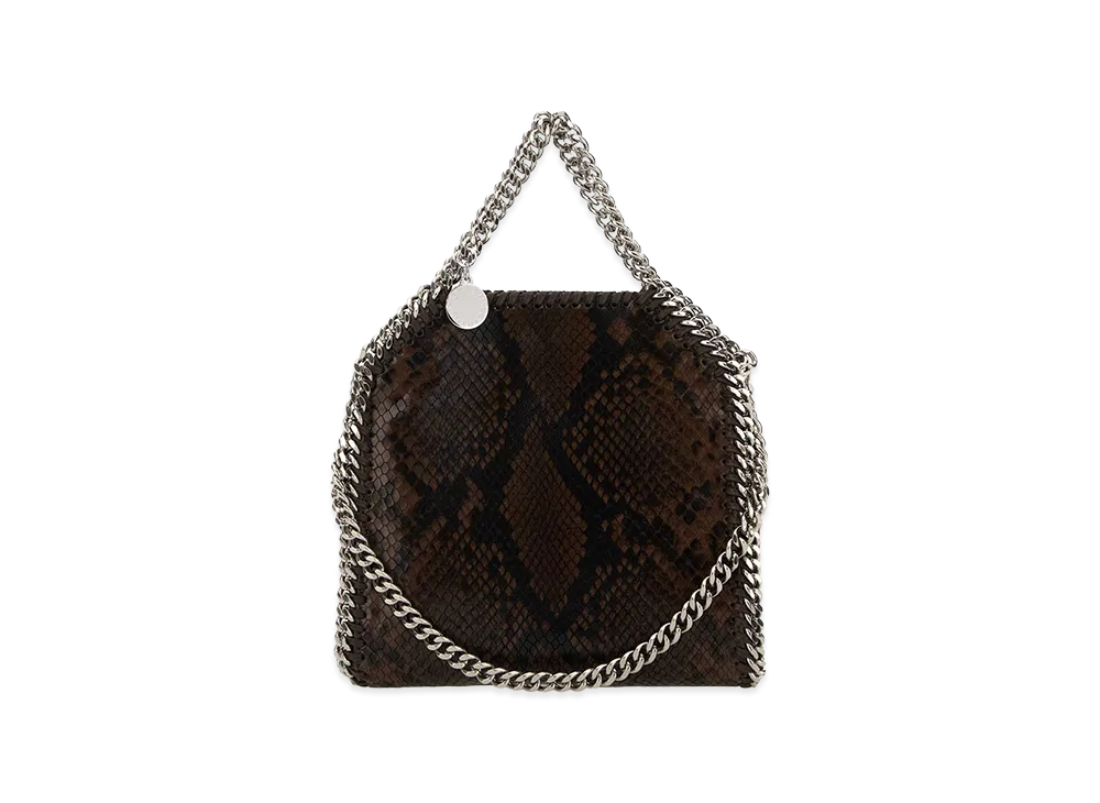 STELLA McCARTNEY Women's Printed Shaggy Deer Micro Falabella Handbag "Brown"