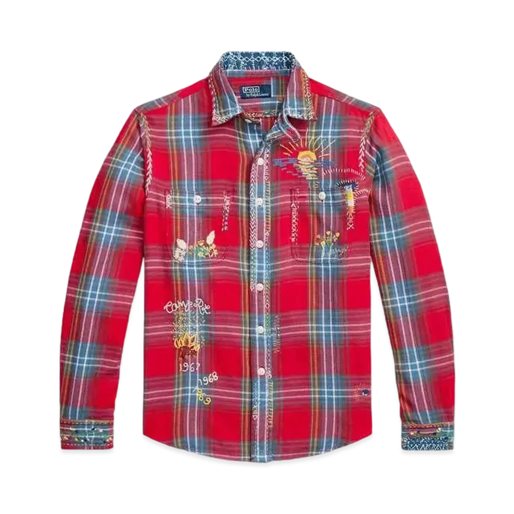 Polo Ralph Lauren Classic Fit Plaid Flannel Work Shirt "Multi"