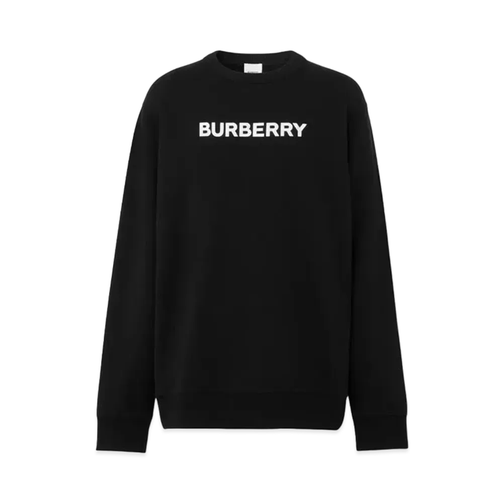 Burberry Men's Logo Print Cotton Sweatshirt Crewnecks "Black"