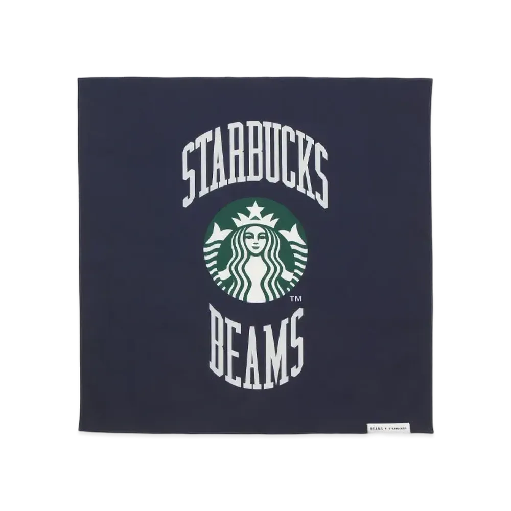 STARBUCKS x BEAMS Bandana College Design "Navy"