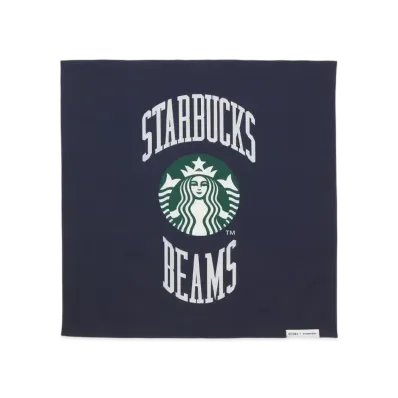 STARBUCKS x BEAMS Bandana College Design "Navy"