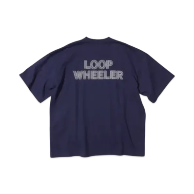 BEAMS JAPAN x LOOPWHEELER Loose Fit Print T-Shirt "Blue"