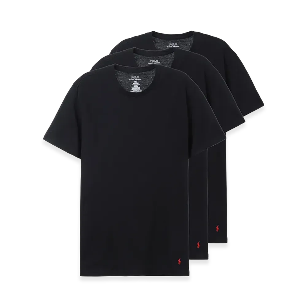 Polo Ralph Lauren Classic Fit Crewneck Tee 3-Pack "Black"