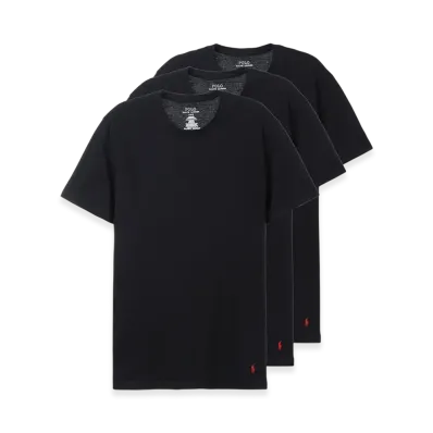 Polo Ralph Lauren Classic Fit Crewneck Tee 3-Pack "Black"