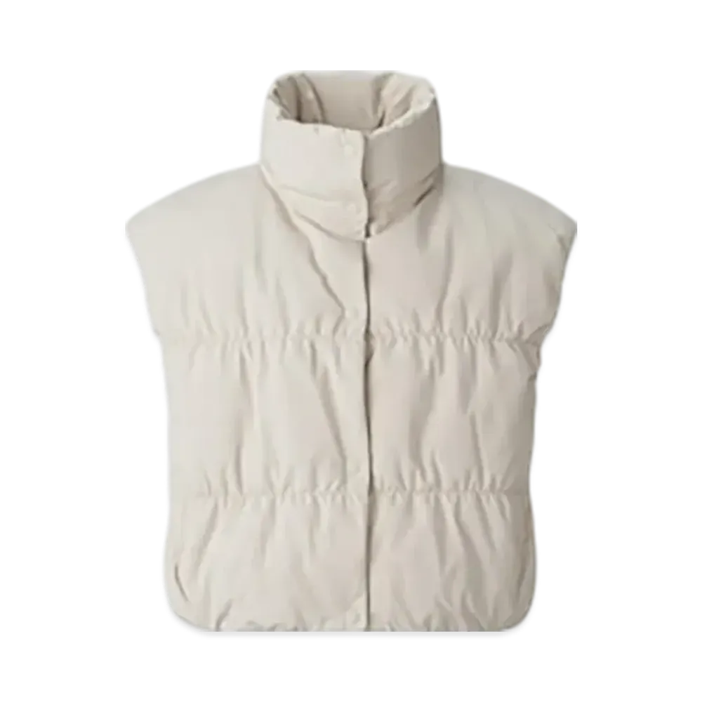 Uniqlo C Women'S Down Cropped Vest "Beige"