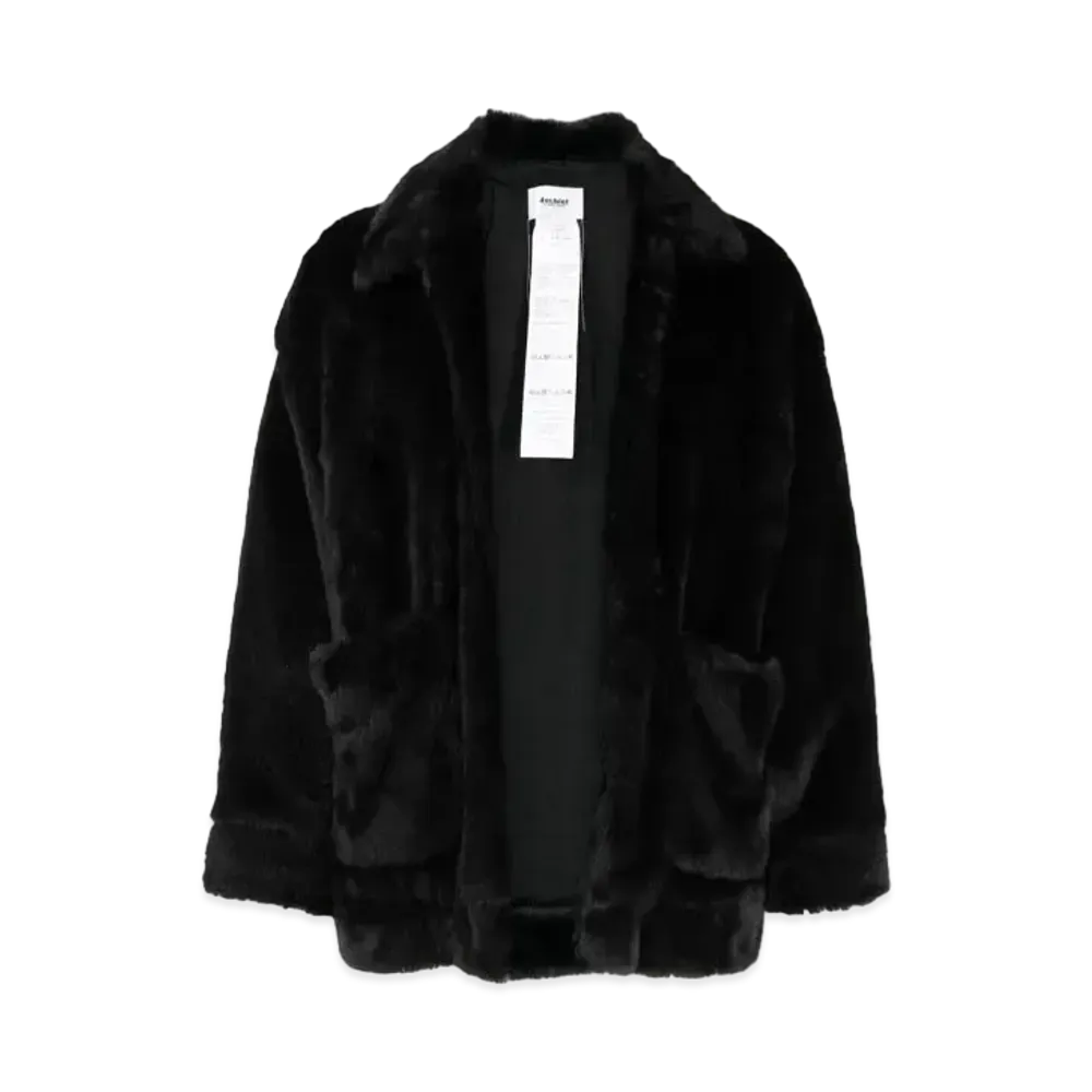 doublet Panda Motif Eco Fur Jacket "Black"