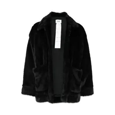 doublet Panda Motif Eco Fur Jacket "Black"