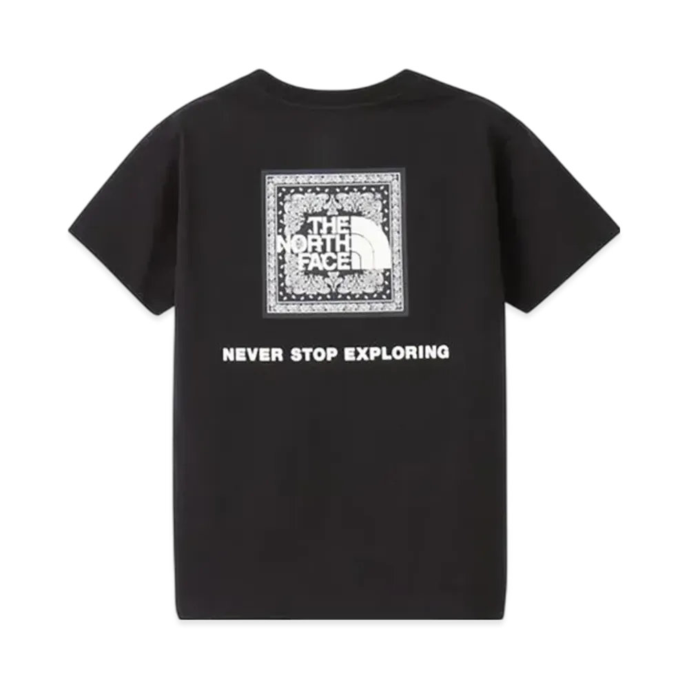 The North Face Kids Short Sleeve Bandana Square Logo Tee "Black"