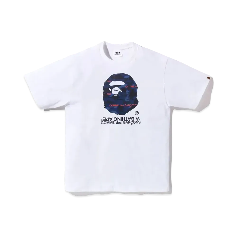 A BATHING APE x CDG OSAKA TEE "Navy"