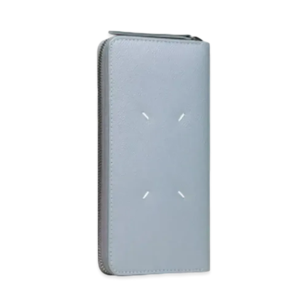 Maison Margiela Four Stitches Zip Around Wallet "Pale Blue"