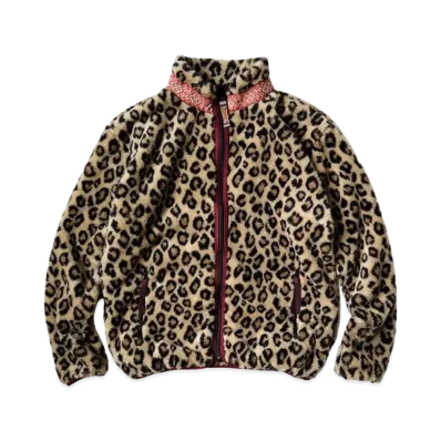 KAPITAL REPRECERO PATTERN FLEECE ZIP BULLSON "Brown"