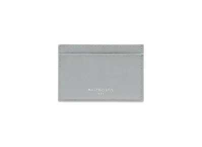 BALENCIAGA Essential Single Card Holder Pearl Essential Accessory "Gray"