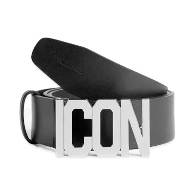Dsquared2 Be Icon Plaque Belt #1 "Black"
