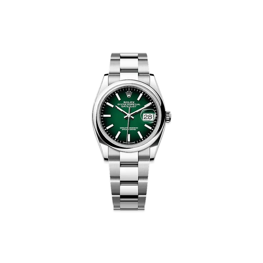 ROLEX Datejust 36 Oystersteel "Green Ombre"