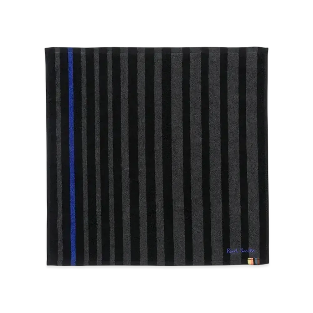 Paul Smith Contrasting Color Stripe Hand Towel "Black"