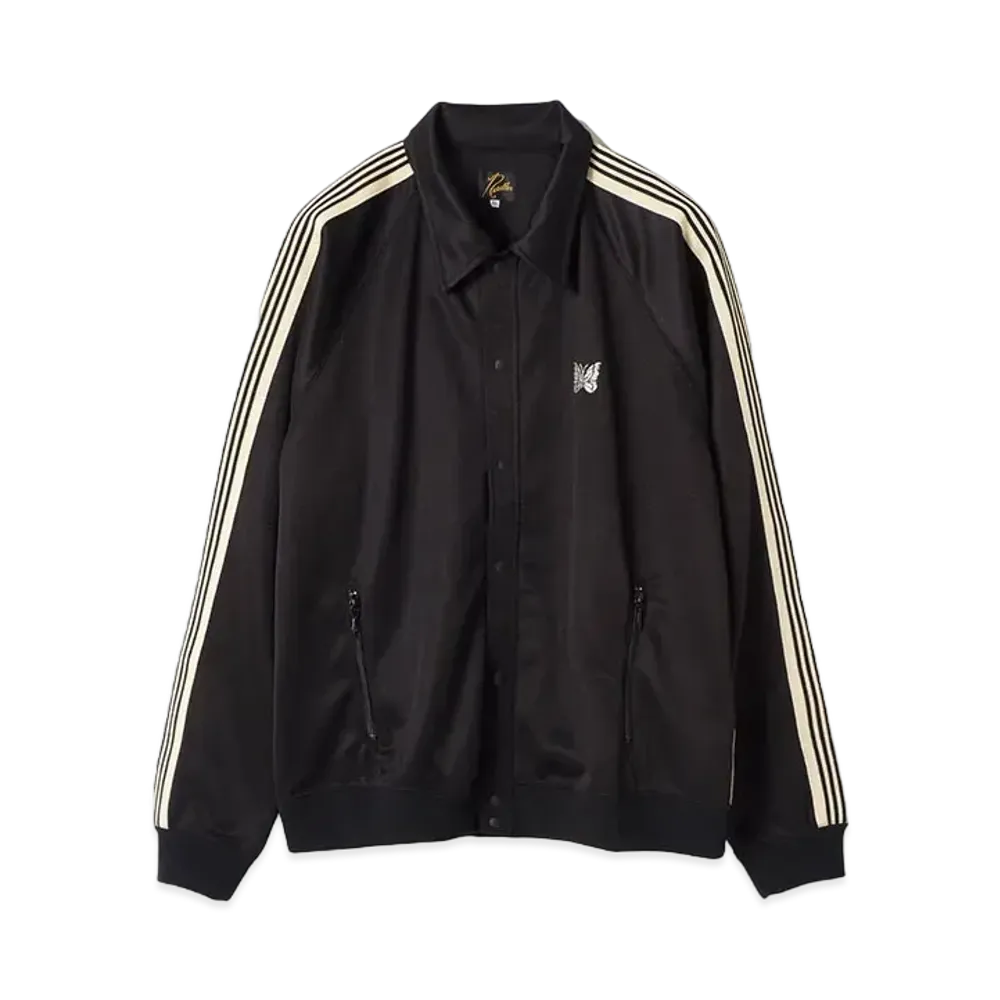 Needles STUDIOUS Track Snap Jacket - Poly Smooth "Black"