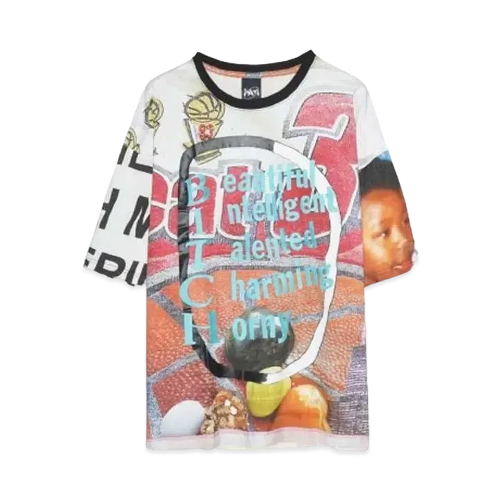 P.A.M. B.I.T.C.H. (MARTINE SYMS) OVERSIZED SS TEE "COLLAGE"