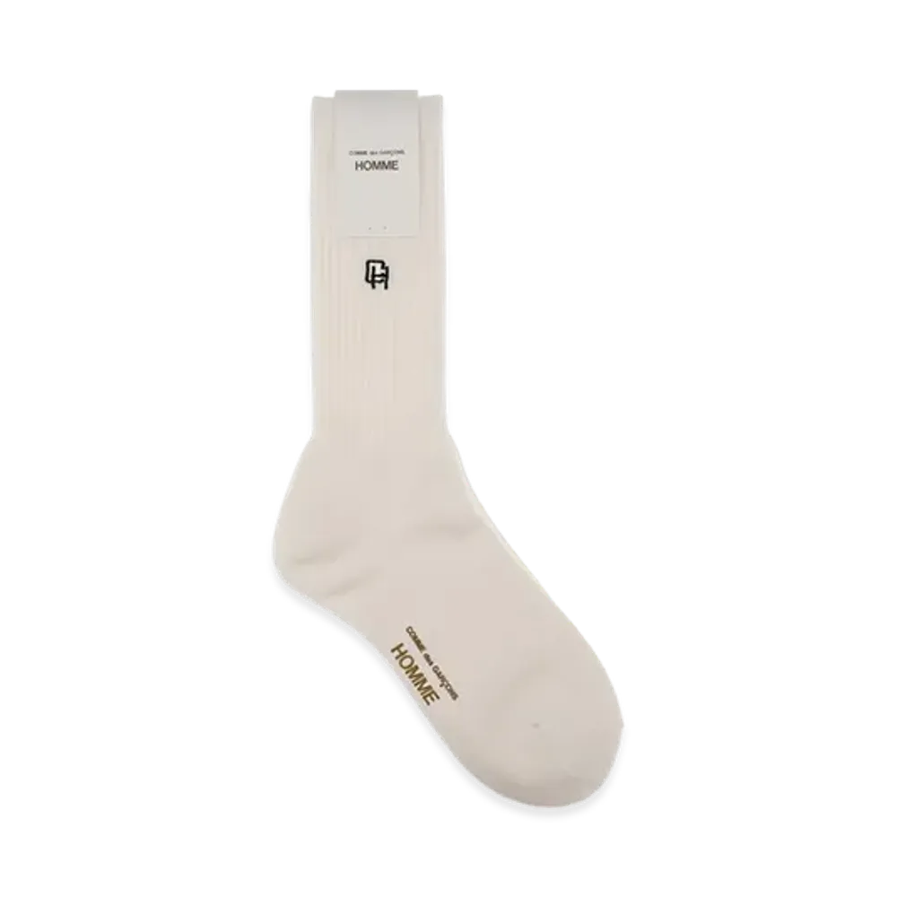 COMME des GARCONS HOMME Cotton-Blend Pile Socks "White"