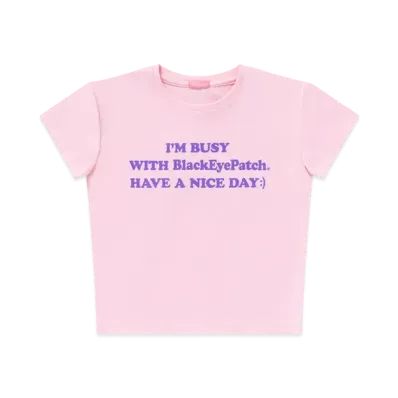 BlackEyePatch I'm Busy Baby Tee "Pink"