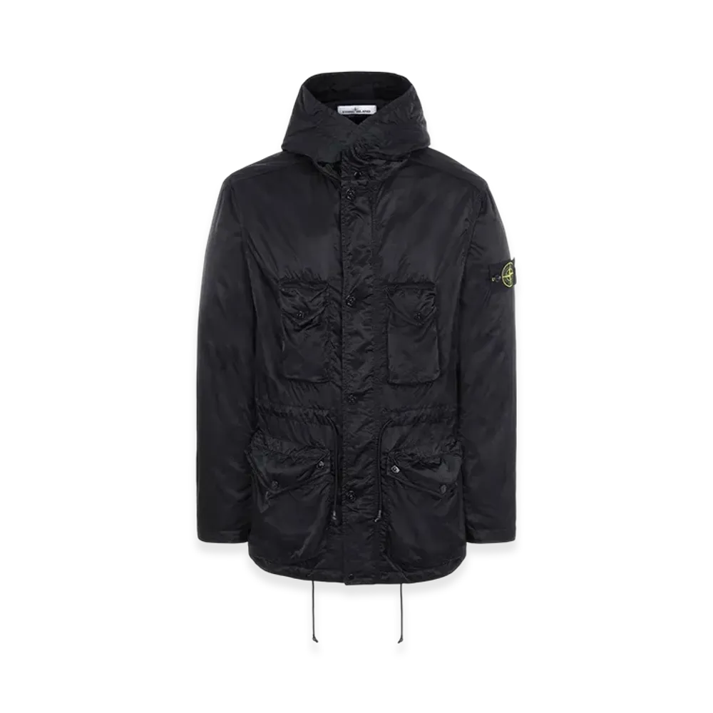 Stone Island 44430 Nylon Raso-TC Hooded Field Jacket - 21SS "Black"