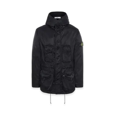 Stone Island 44430 Nylon Raso-TC Hooded Field Jacket - 21SS "Black"