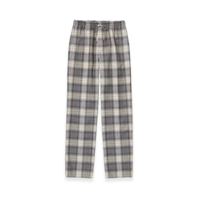 AURALEE Super Light Wool Check Easy Slacks "Gray Check"