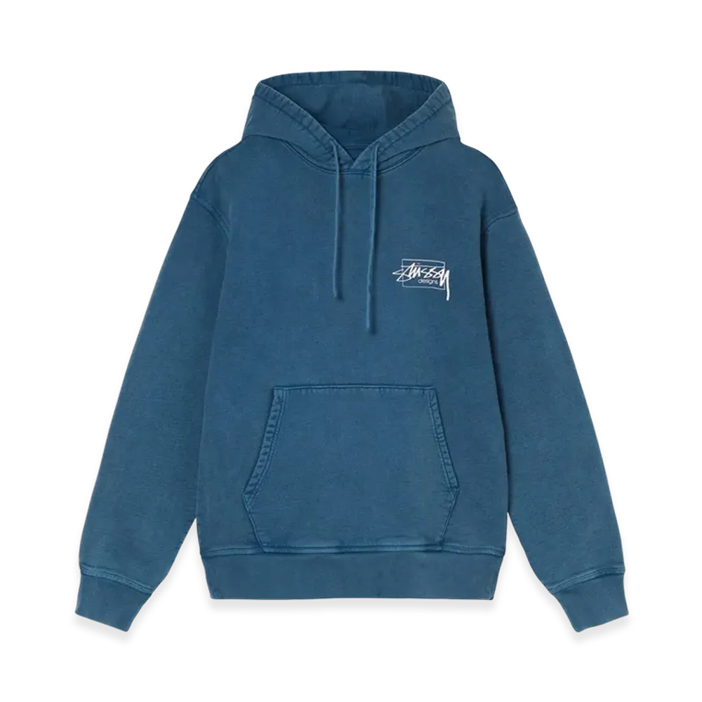 Stussy Dyed Stussy Designs Hoodie "Blue"