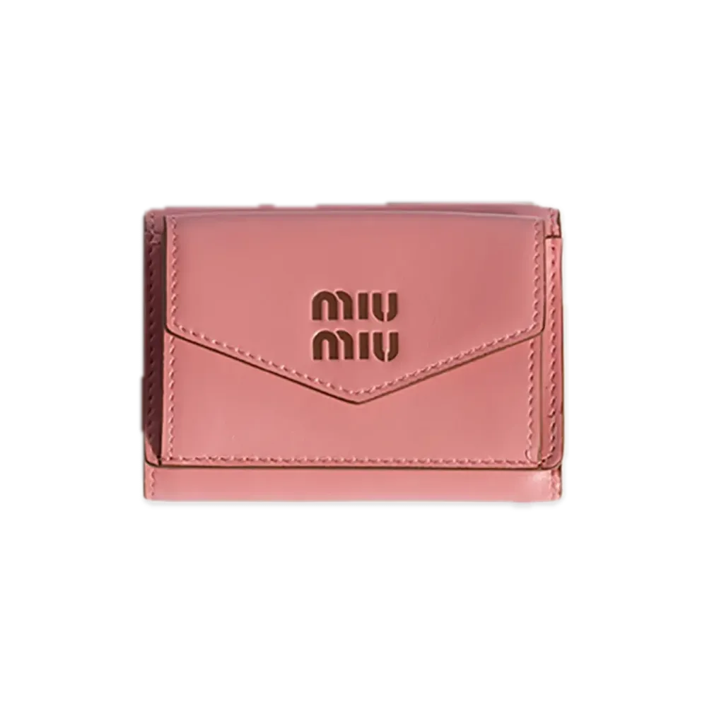 MIU MIU Leather Wallet "Pink/Cognac"