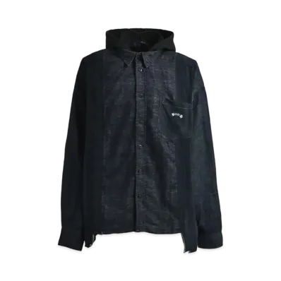 NEEDLES x BREATH 7 Cut Wide Shirt W/Hood "Black"