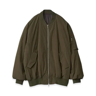 ssstein Windproof Nylon Oversized Flight Jacket "Military Khaki"