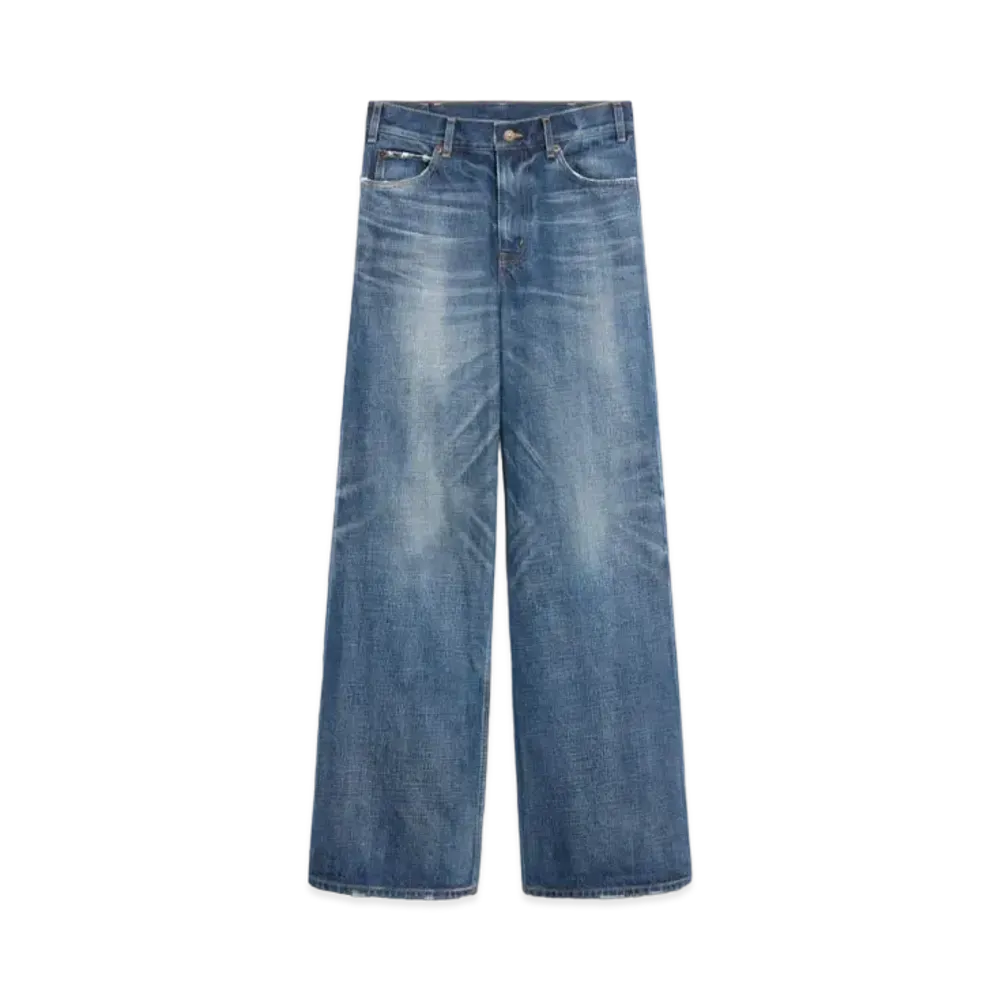 CELINE Middle Rise Flare Surf Jeans "Dark Union Wash Denim"