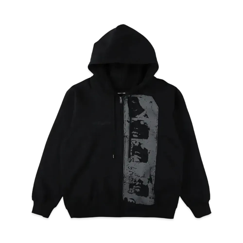 WIND AND SEA x The Rolling Stones MIck Jagger Zip up Sweatshirt "Black"