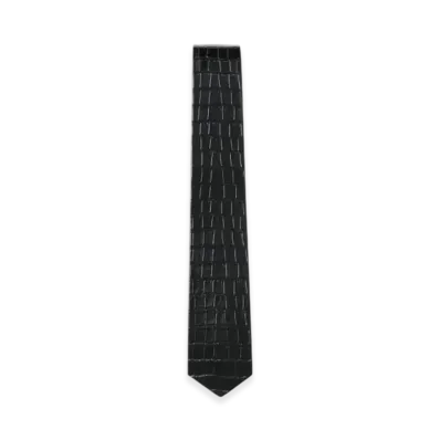BEAMS FUTURE ARCHIVE Croco Leather Tie "Black"