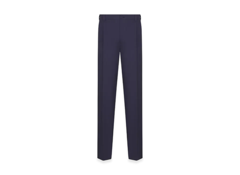Dior Icons Pleated Pants Silk "Navy Blue"