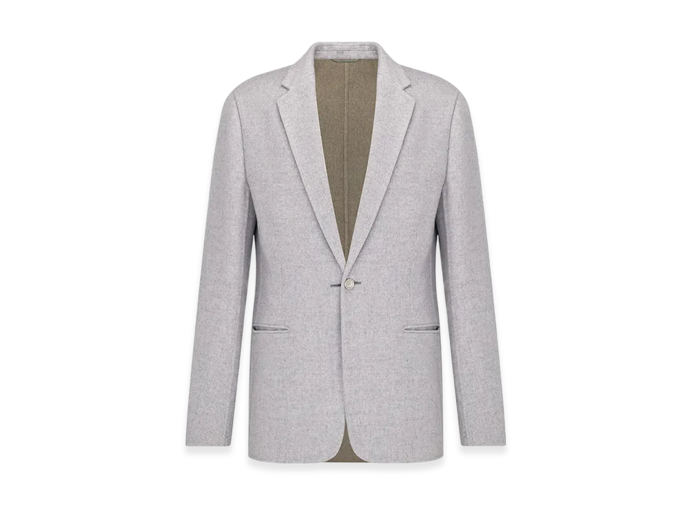 Dior Jacket Double Sided Wool Silk Cashmere "Gray"