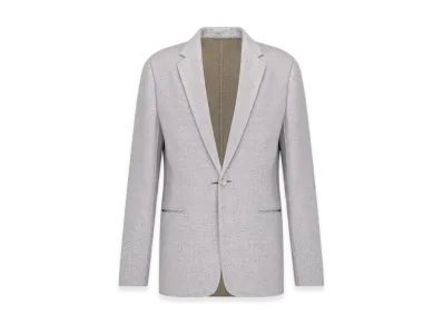 Dior Jacket Double Sided Wool Silk Cashmere "Gray"
