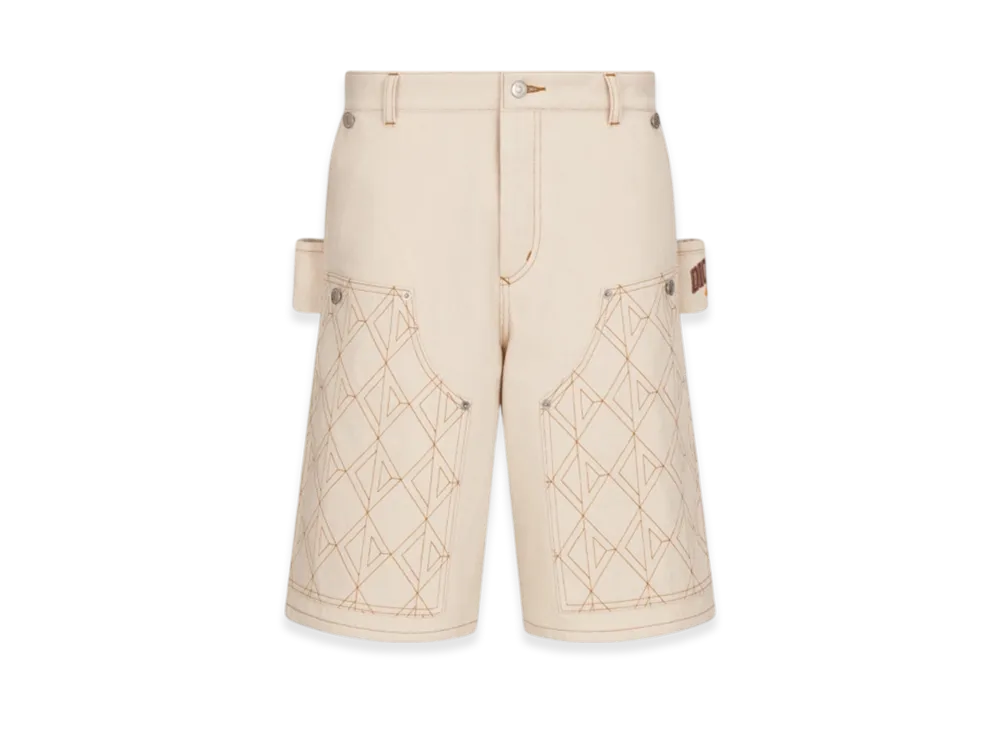 Dior x Denim Tears Dior Tears Carpenter Bermuda Shorts Cotton Denim "White"