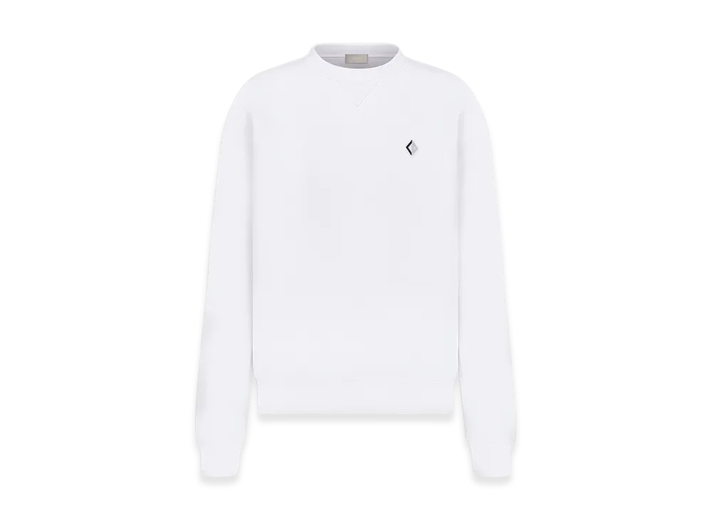 Dior CD Diamond Oversized Sweatshirt Organic Fleece "White"