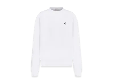 Dior CD Diamond Oversized Sweatshirt Organic Fleece "White"