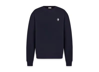 Dior CD Diamond Oversized Sweatshirt Organic Fleece "Navy Blue"
