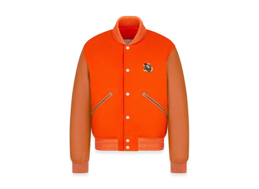 Dior x Denim Tears Dior Tears Blouson Leather Wool and Cashmere "Red"